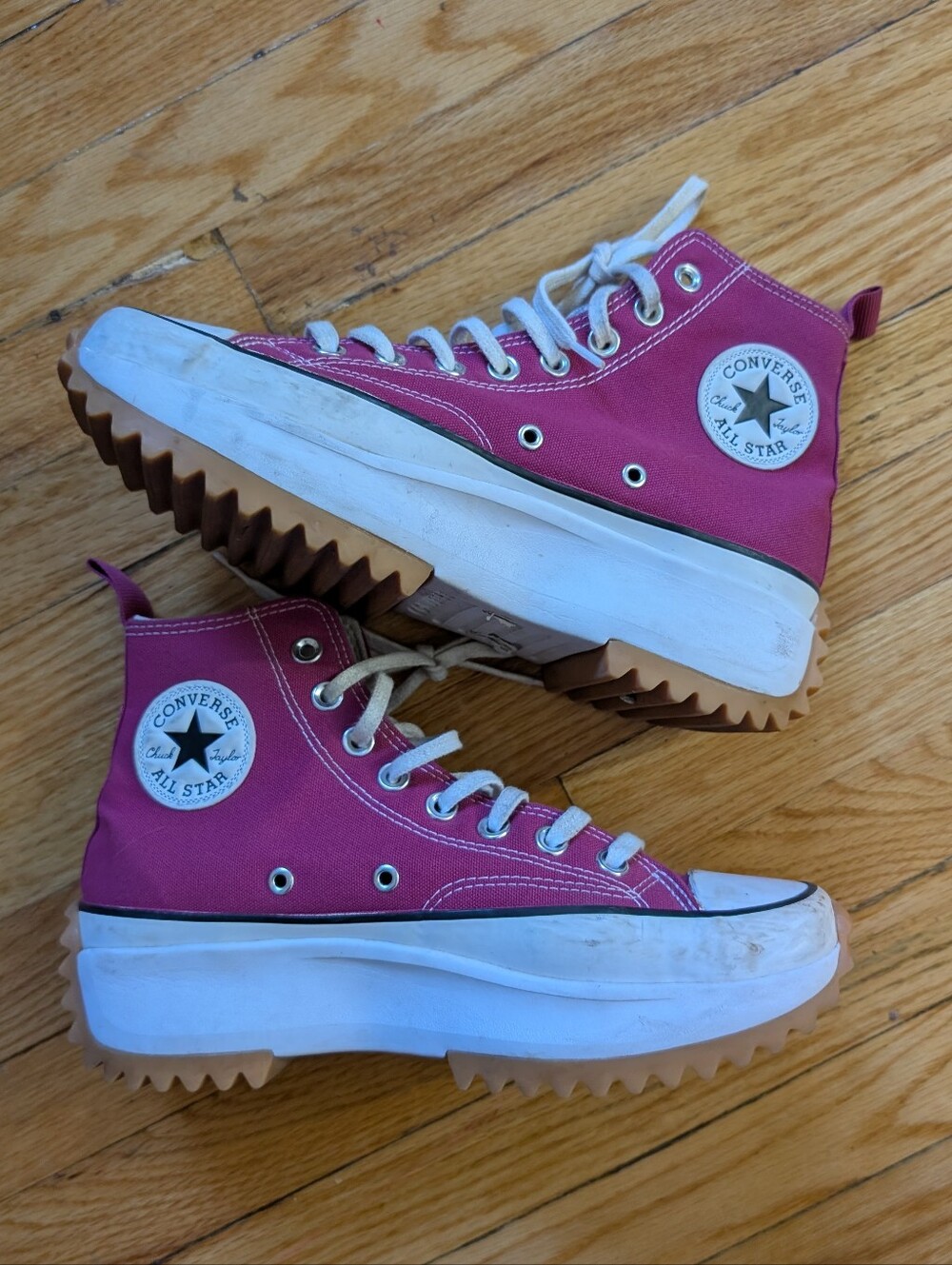 Converse Pink Run Star Hike High-Top Sneakers